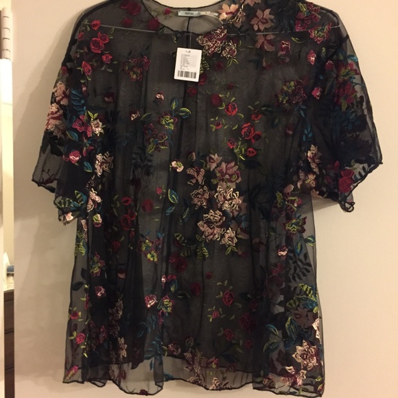 Floral mesh shirt - Picture 2 of 4